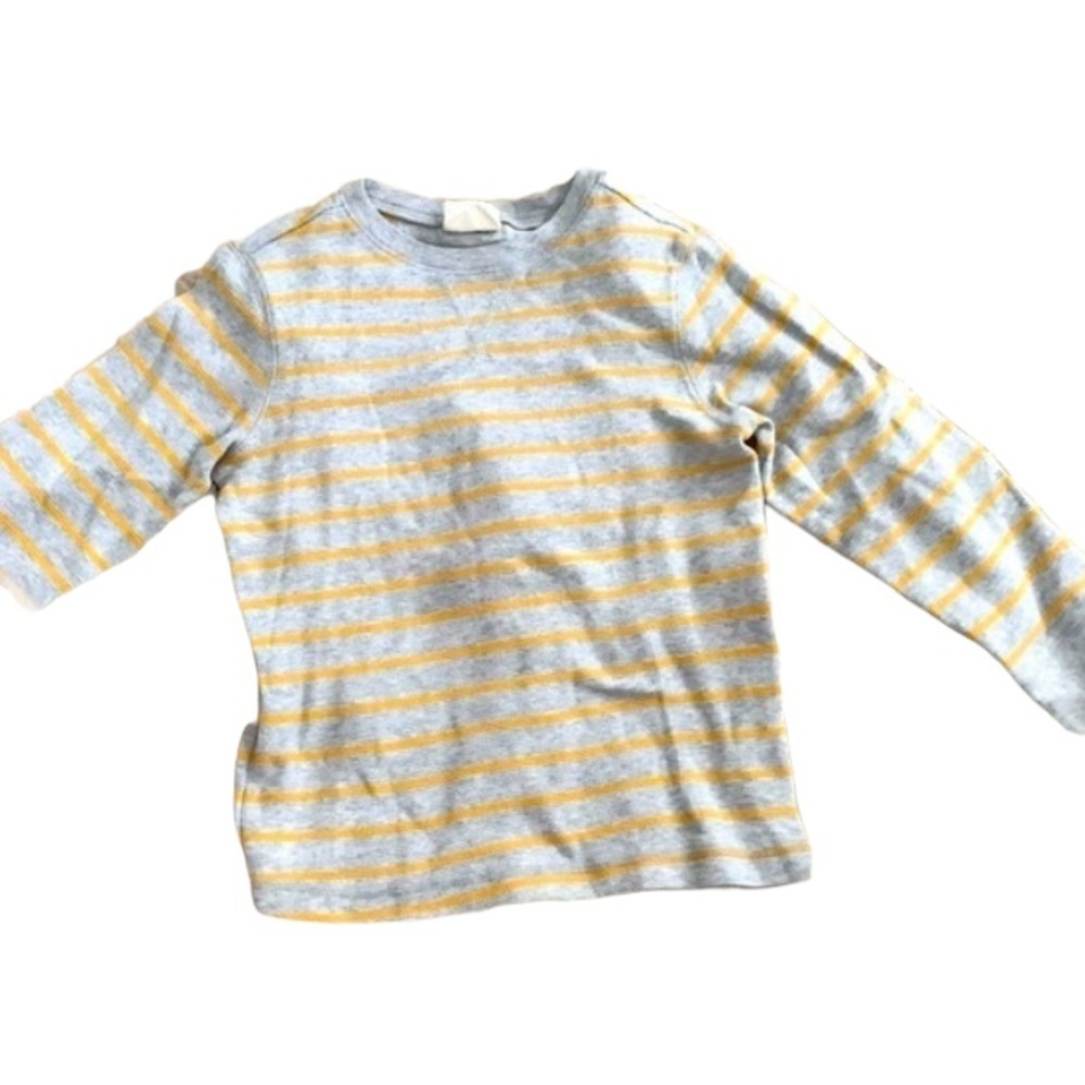 Crazy 8 | Gray Yellow Stripped Thermal Shirt S 5/6